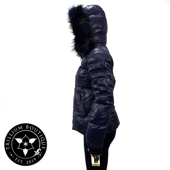 S13 Women's Kylie Down Faux Fur Trim Puffer Jacket - Picture 6 of 8